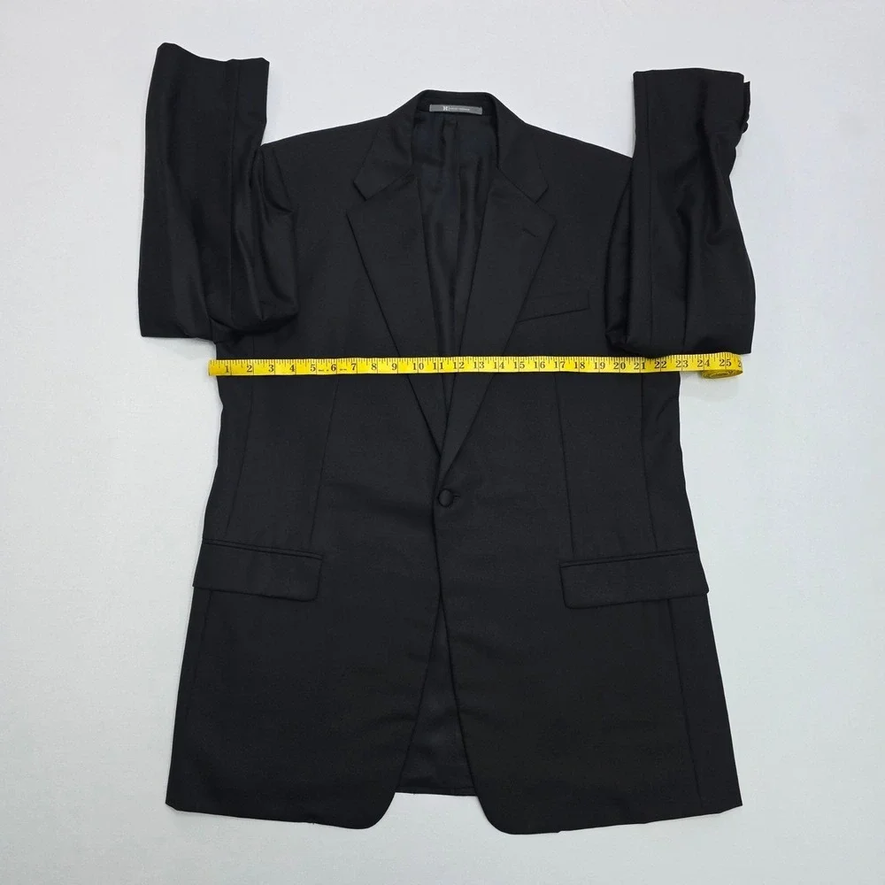 Hickey Freeman Loro Piana Super 130s Wool Tuxedo Jacket Black 44L Modern Madison